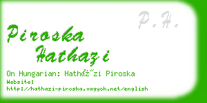 piroska hathazi business card